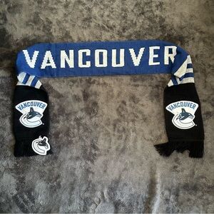 NWT Vancouver Canucks NHL Hockey Scarf CultureFly Blue Black Fringe